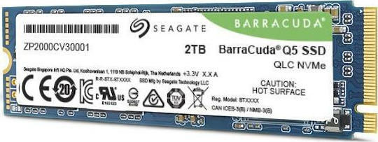 Seagate Barracuda Q5 SSD 2TB M.2 NVMe PCI Express 3.0 ZP2000CV3A001