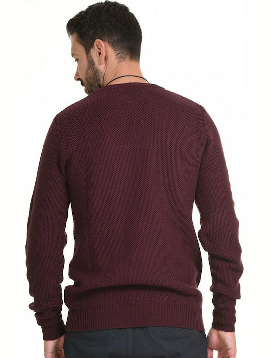 Splendid Men's Long Sleeve Sweater Burgundy