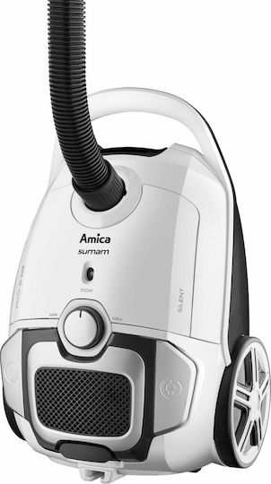 Amica VM6011 Ηλεκτρική Σκούπα 700W με Σακούλα 3lt Λευκή