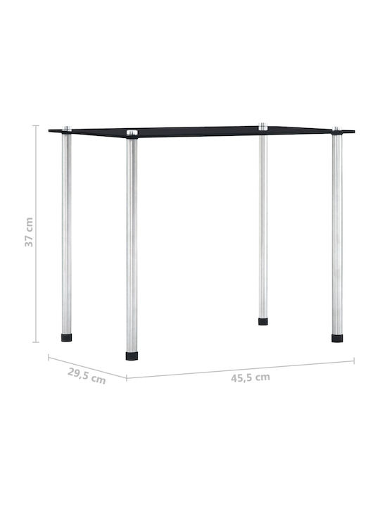 Set Zigon Rectangular Din Sticlă Neagră 3 Buc M45.5xL29.5xÎ37cm