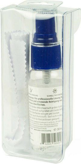 Zeiss Cleansing Σετ Καθαρισμού Γυαλιών Spray & Πανάκι Καθαρισμού με Μικροΐνες 30ml