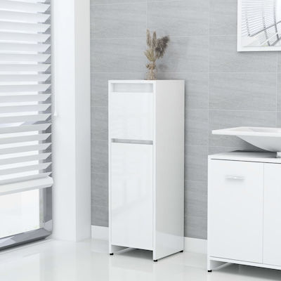 vidaXL Cabinet de coloană pentru baie Etaj M30xL30xH95cm Alb