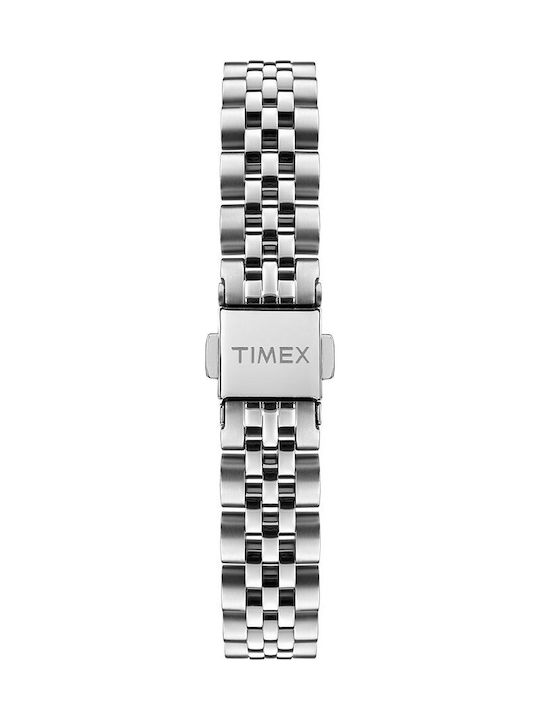 Timex Γυναικείο Ρολόι 33mm Μπαταρίας με Ασημί Μεταλλικό Μπρασελέ