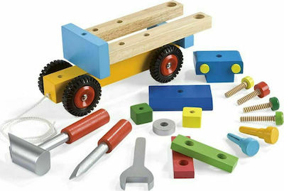 Janod Kids Workbench Φορτηγό-Πάγκος με Εργαλεία made of Wood for 2+ Years Old 17pcs