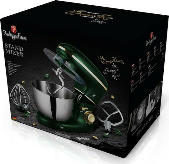 Berlinger Haus Stand Mixer 1300W with Stainless Mixing Bowl 6lt Emerald