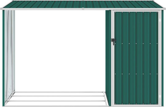 Magazii De Grădină Metalic Cu Protecție Anticorozivă Șopron De Depozitare Lemne Galvanizat 2.45x0.98x1.59m Magazii De Grădină Metalic Cu Protecție Anticorozivă Șopron De Depozitare Lemne Galvanizat 2.45x0.98x1.59m