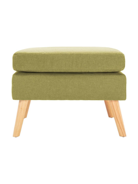 Stool Footstool Upholstered with Fabric Green 54x54x43.5cm