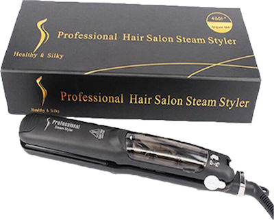 Jinba Professional Hair Salon Steam Styler Presă de păr cu abur și plăci ceramice 50W Black