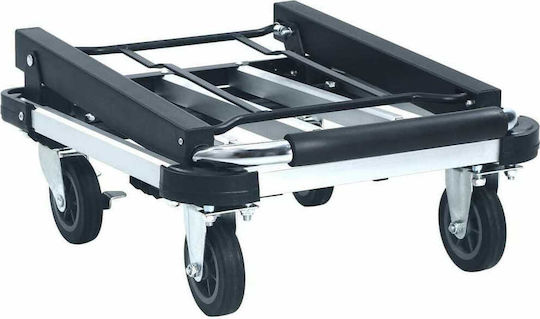 vidaXL Transport Trolley Silver Retrieved from Foldable for Weight Load up to 150kg Silver