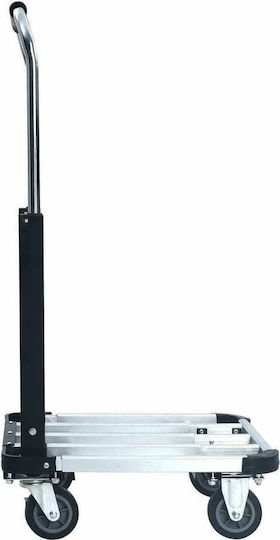 vidaXL Transport Trolley Silver Retrieved from Foldable for Weight Load up to 150kg Silver