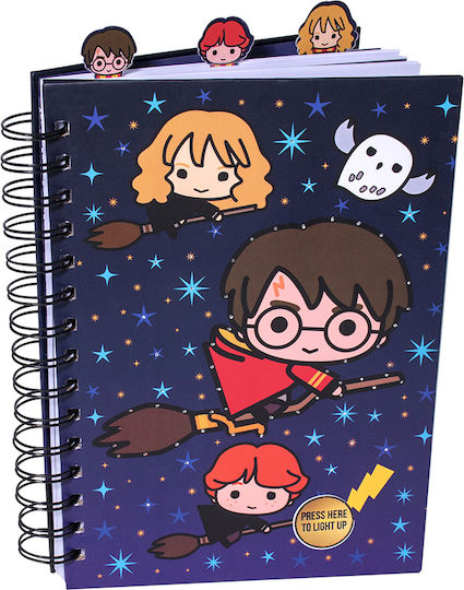 Blue Sky Studios Harry Potter Σημειωματάριο Σπιράλ A5 Ριγέ Μπλε