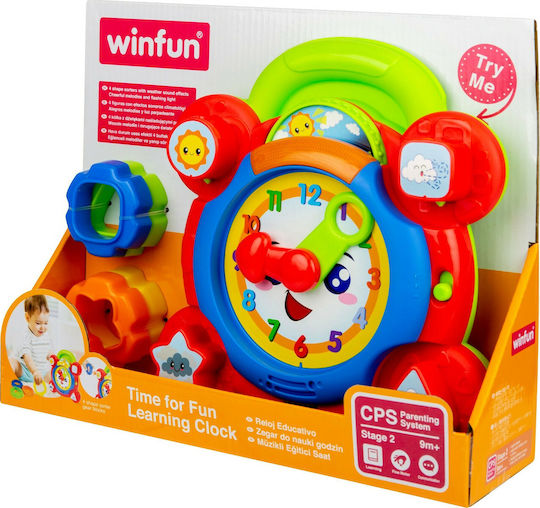 Winfun Βρεφικό Παιχνίδι Εκπαιδευτικό Ρολόι με Φως για 9+ Μηνών