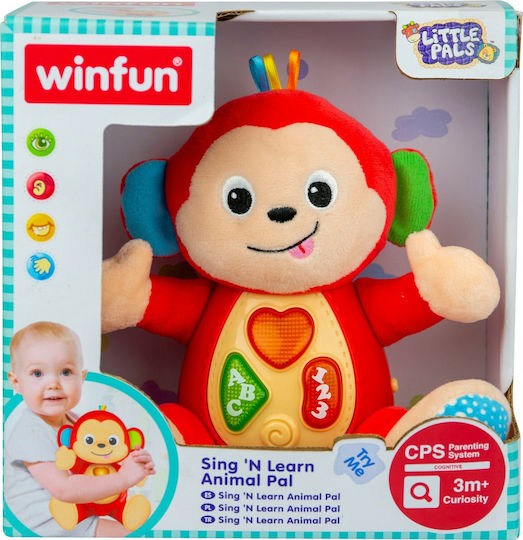 Winfun Animal Little Monkey made of Fabric with Music for 3++ Months