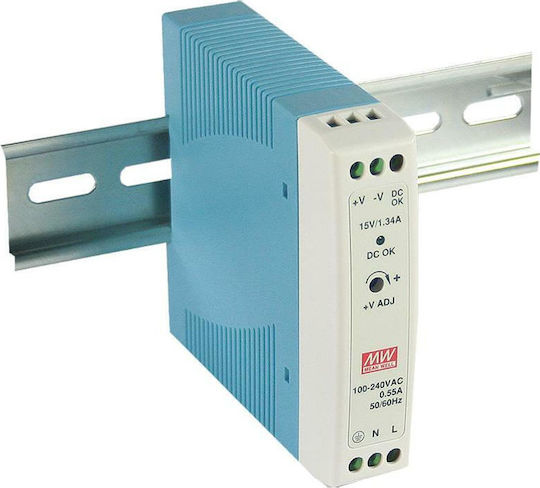 Mean Well Mini MDR20-5 DIN Rail Power Supply 3A/5V/15W