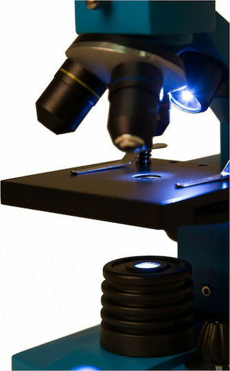 Levenhuk Rainbow 2L PLUS Biological Educational Monocular Microscope Azure 640x