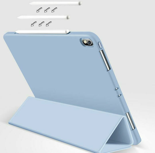 Tri-Fold Flip Cover Albastru Ceresc iPad Air 2020/2022