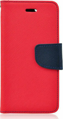 Fancy Synthetic Leather Wallet Red (Galaxy A31)