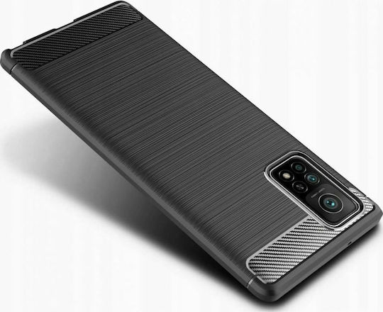 Tech-Protect Carbon Back Cover Silicone Black (Xiaomi Mi 10T / Mi 10T Pro)