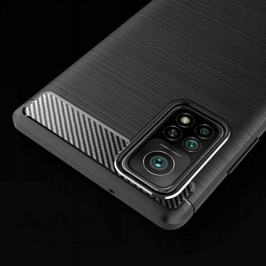 Tech-Protect Carbon Back Cover Silicone Black (Xiaomi Mi 10T / Mi 10T Pro)