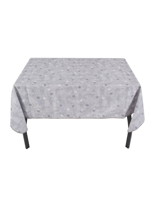 Ankor Tischtuch Fleckabweisend Λουλούδια Gray 140x180cm