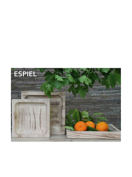 Espiel Servierplatte Hölzernes 30x30x4cm 1Stück