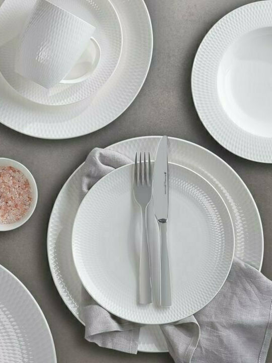 Maxwell & Williams Diamonds Plate Soup made of Porcelain White with Diameter 22.5cm