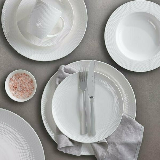 Maxwell & Williams Diamonds Plate Soup made of Porcelain White with Diameter 22.5cm