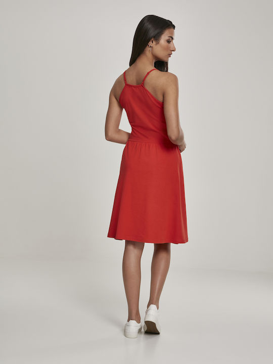 Urban Classics Mini All Day Φόρεμα Βαμβακερό Κόκκινο