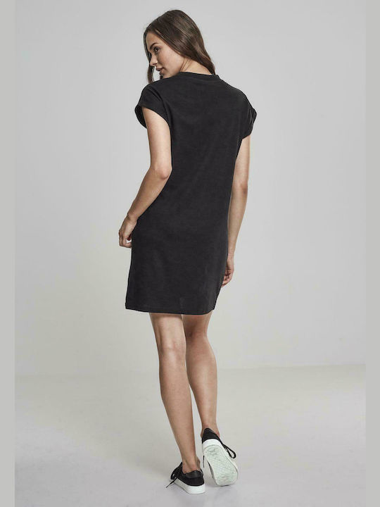 Urban Classics Καλοκαιρινό Mini T-shirt Φόρεμα Μαύρο