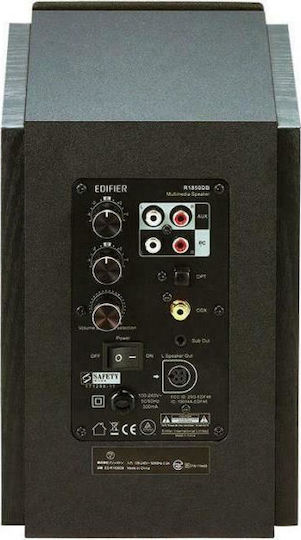 Edifier R1855DB Αυτοενισχυόμενα Ηχεία με Bluetooth 70W (Ζεύγος) Μαύρα