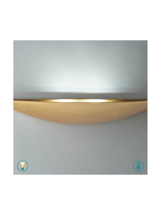 Fan Europe Modern Wall Lamp with Socket G9 Gold Plaster Gold Leaf