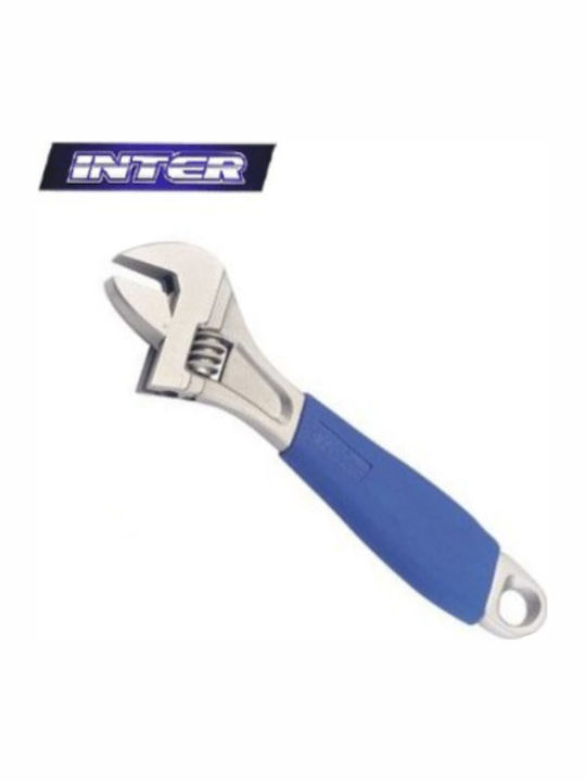 Inter Γαλλικό Κλειδί Μήκους 200mm 8" με Άνοιγμα Σιαγόνων έως 26mm και Αντιολισθητική Λαβή