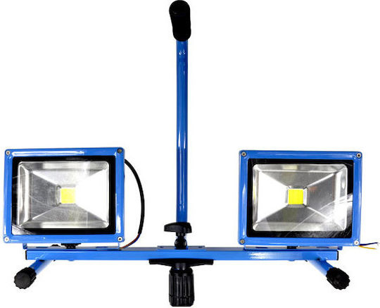 Bass Polska Proiector de lucru Electrică LEDLumini de lucru și de sit, IP65 cu luminozitate până la 5600lm Lumină de construcție cu halogen și trepied 2x30W 5600lm 6000K