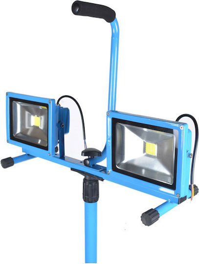 Bass Polska Proiector de lucru Electrică LEDLumini de lucru și de sit, IP65 cu luminozitate până la 5600lm Lumină de construcție cu halogen și trepied 2x30W 5600lm 6000K