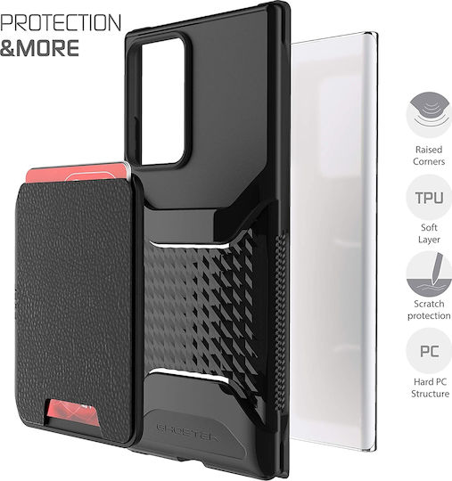 Ghostek Exec 4 Back Cover Plastic cu Suport pentru Carduri Negru (Galaxy Note 20)