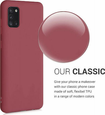 KWmobile Back Cover Σιλικόνης Maroon Red (Galaxy A31)