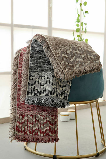 Palamaiki Siena Four-Seater Sofa Throw 2 Sides Chenille 180x320cm Black