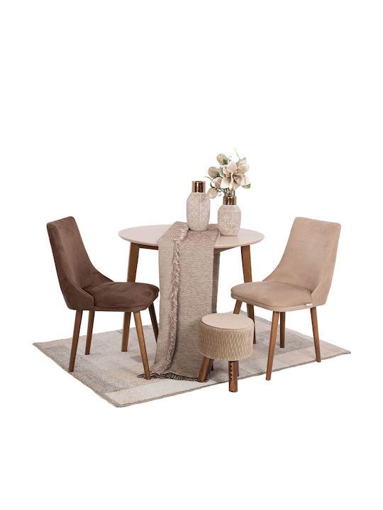 Max S Table Dining Room Wooden Machiato 90x90x75cm