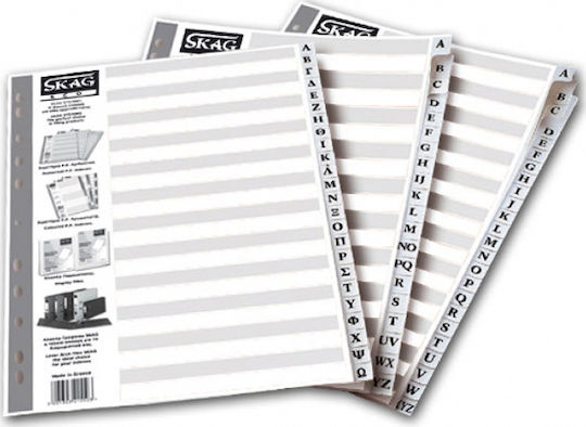 Skag Plastic Indexes for Documents A4 with Holes 20pcs