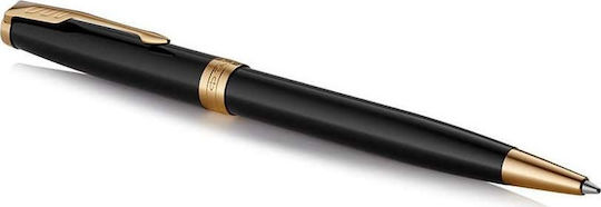 Parker Sonnet Pen Set Ballpoint Medium with Fountain Pen Medium Laque Black (in a paper cassette)