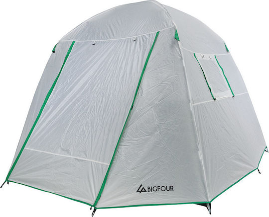 Bigfour Cubic 4 Σκηνή Camping Λευκή με Διπλό Πανί 3 Εποχών για 4 Άτομα 220x260x190εκ.
