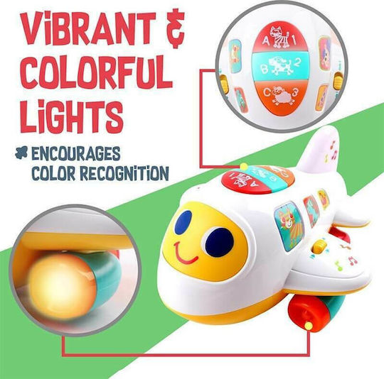 Hola Toys Vehicle My First Airplane with Light and Sounds for 12++ Months
