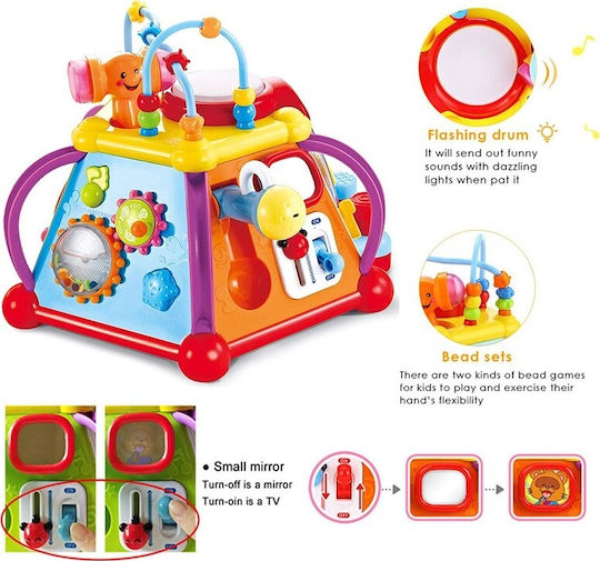 Hola Toys Hammer Toy Baby Cube Play Center Toy with Light and Sounds for 12++ Months
