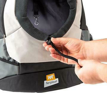 Ferplast Kangoo Σακίδιο Πλάτης για Μεταφορά Σκύλου έως 6kg Γκρι Μ37xΠ16xΥ36.5εκ.