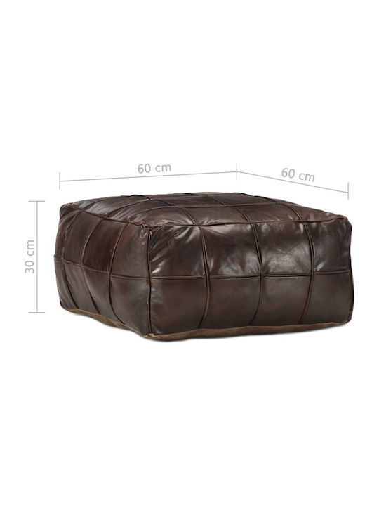 Puf Scaun Impermeabil Întunecat Maro 60x60x30cm