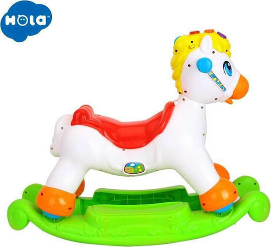 Hola Toys Κουνιστό Παιχνίδι Αλογάκι με Ήχους & Ρόδες Πολύχρωμο