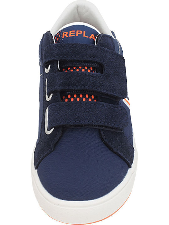 Kids Sneakers with Scratch Navy Blue