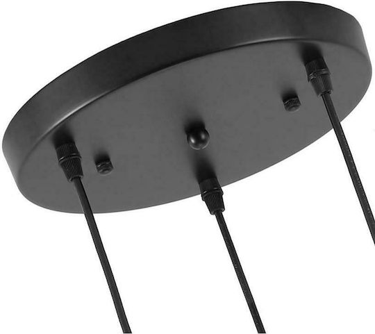 Powertech Κρεμαστό Φωτιστικό Μαύρο Πλέγμα με Ντουί E27 20x20εκ.