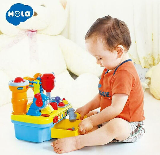 Hola Toys Βρεφικό Παιχνίδι Ο Πρώτος μου Πάγκος Εργασίας με Φως για 18+ Μηνών
