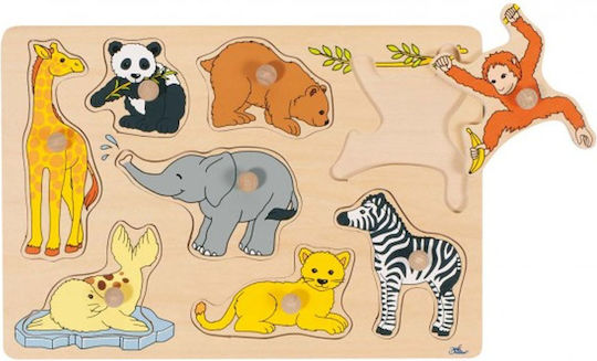 Puzzle Pentru Copii Din Lemn Pegged Pentru 1+ Ani 7 Piese (Diverse Modele) 1 Buc Goki